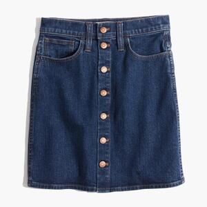 NWOT Stretch Denim Straight Mini Skirt